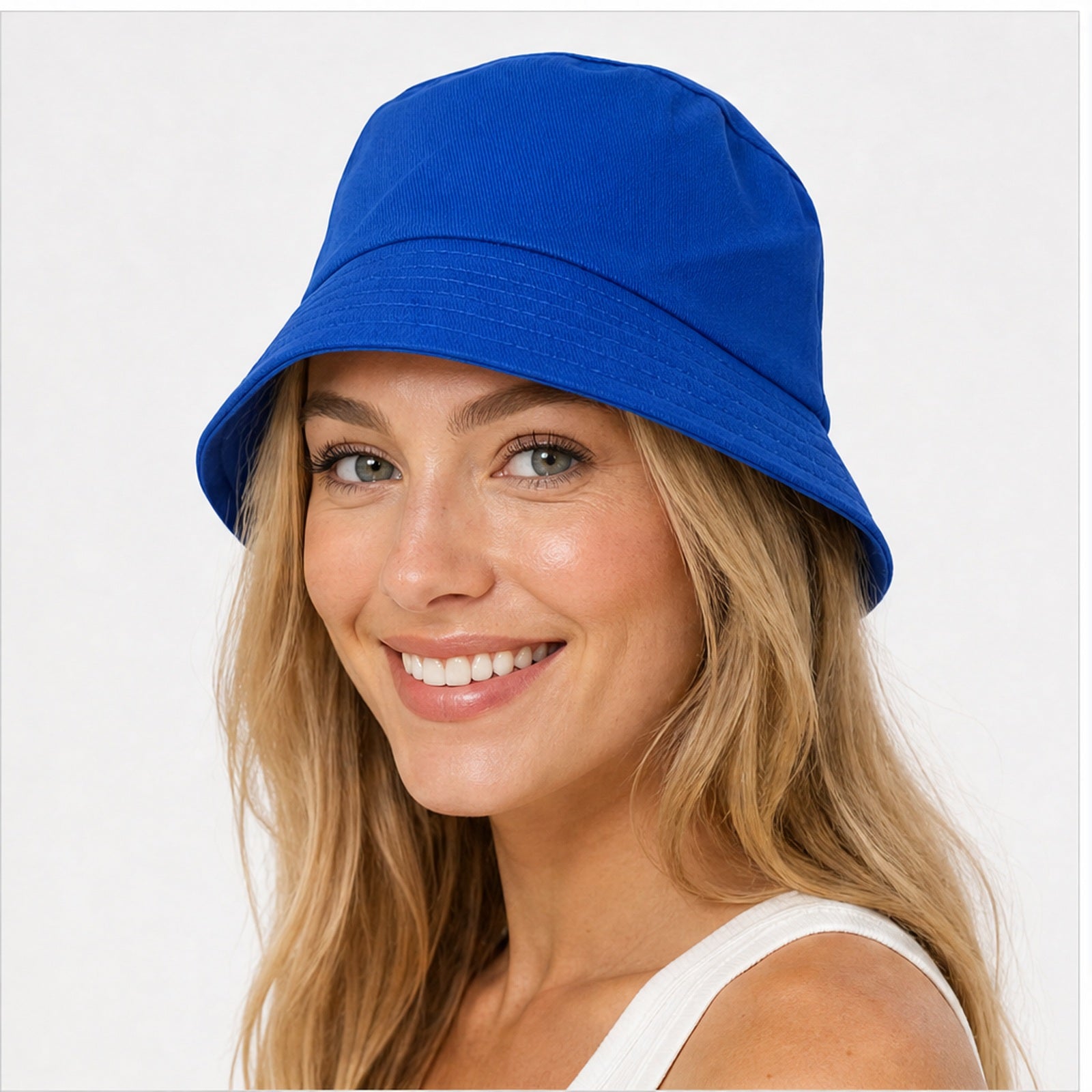 HS Fashion Bucket Hat - Blauw - Blauw - on model