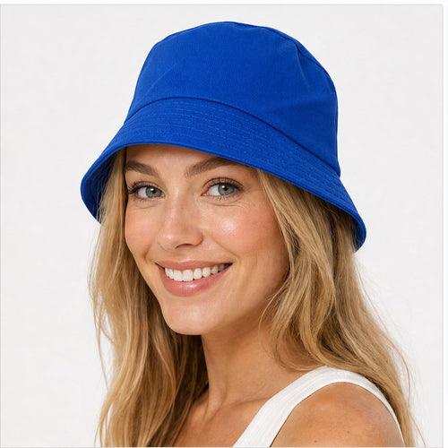 HS Fashion Bucket Hat - Blauw - Blauw - on model