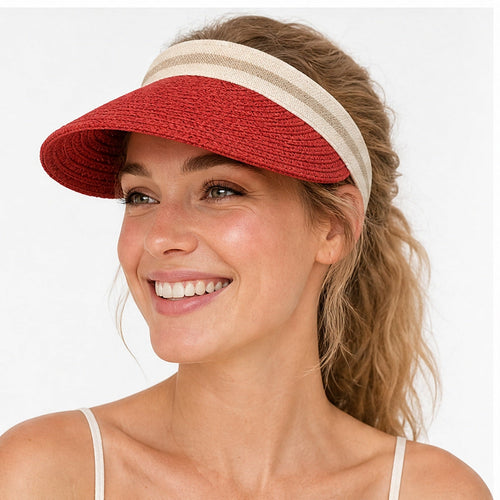 HS Fashion Zonneklep Basic - Bruin 04 - Bruin - on model