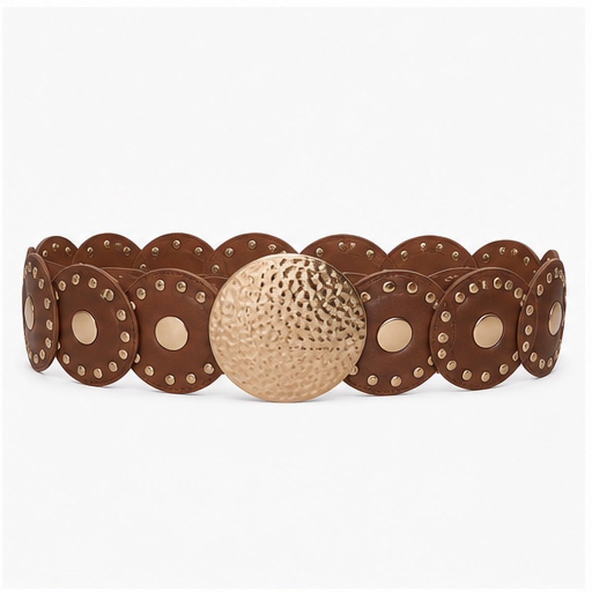 Brede Elastische Riem met Ronde Gesp - One Size
