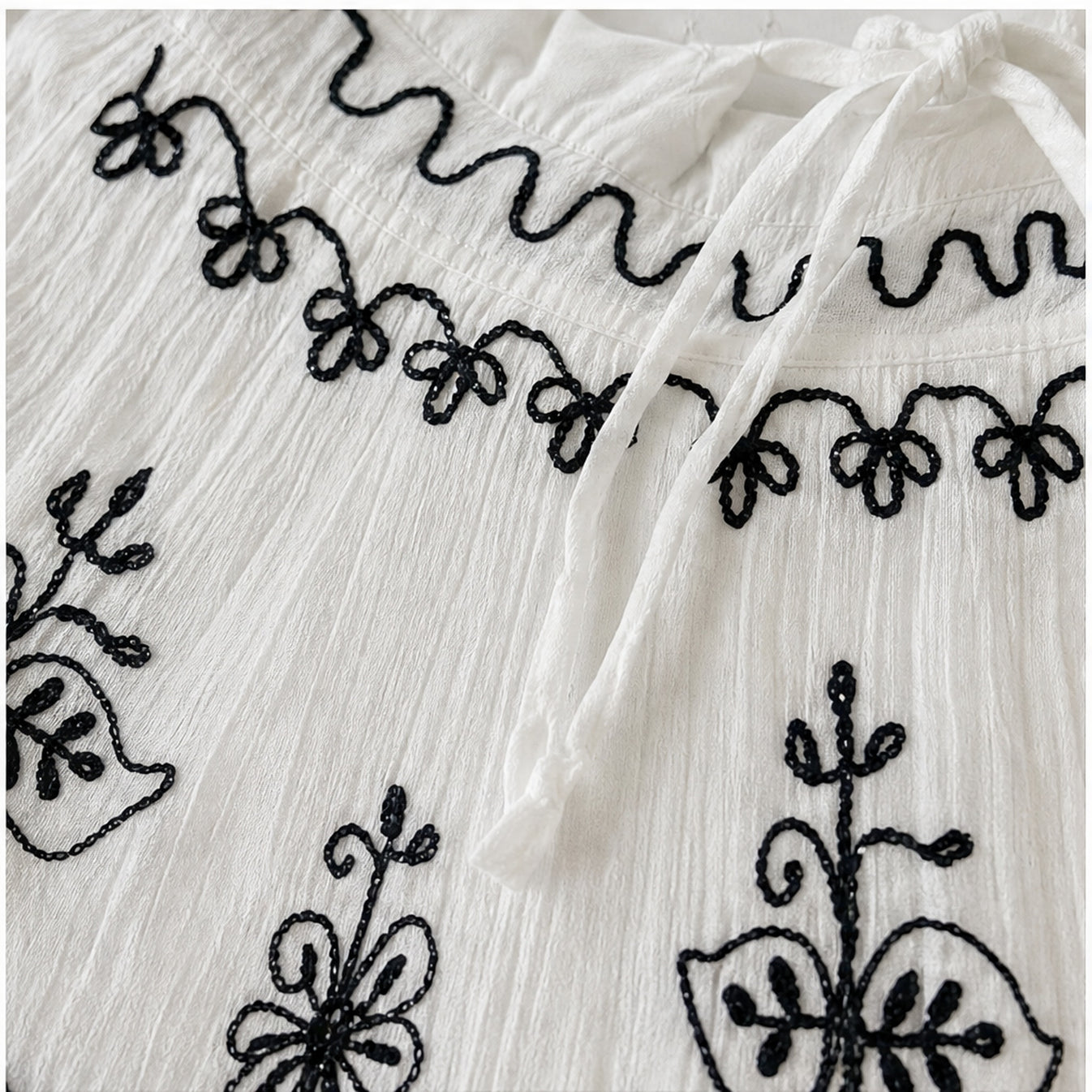 HS Rok Handmade in India - Meerdere Kleuren - Wit - borduursel en stofdetail