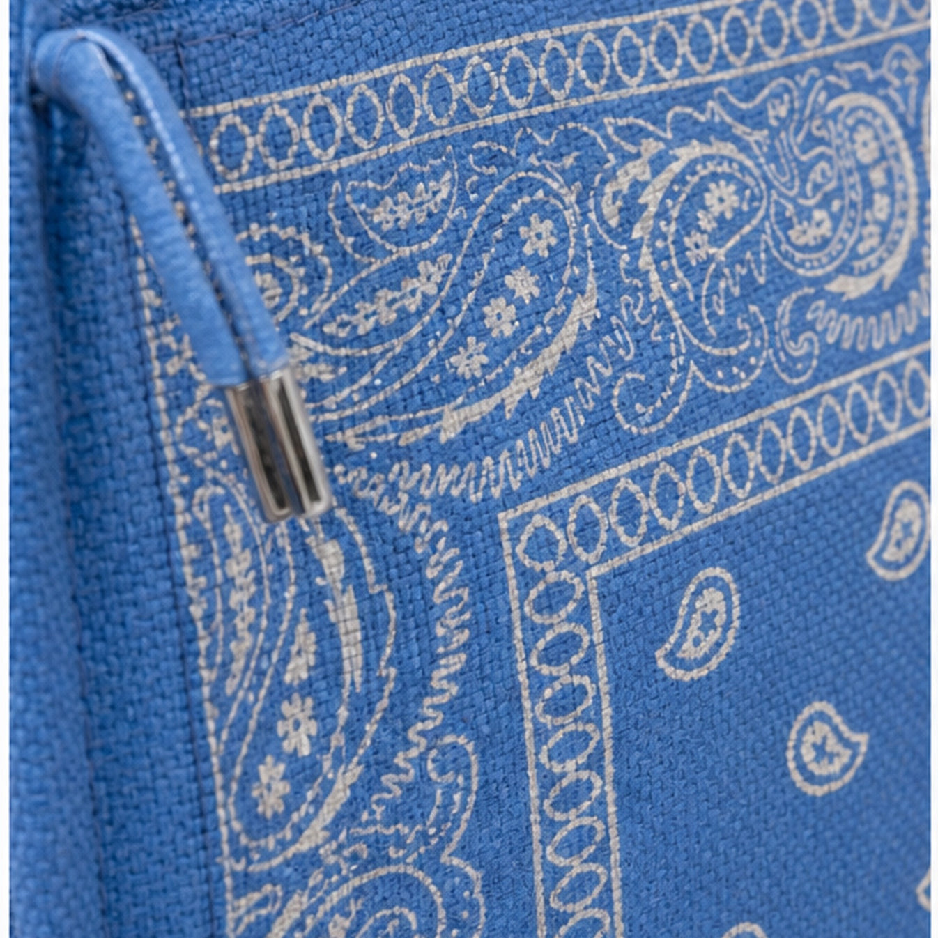 HS tas Blauw - detail van materiaal en afwerking