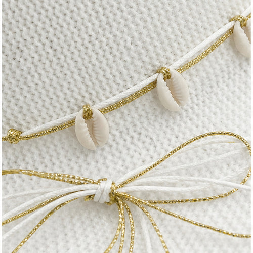 HS hoed Wit - detail van materiaal en afwerking