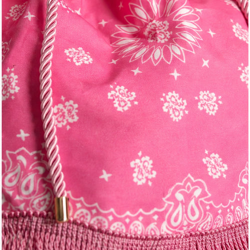 HS tas Roze - detail van materiaal en afwerking