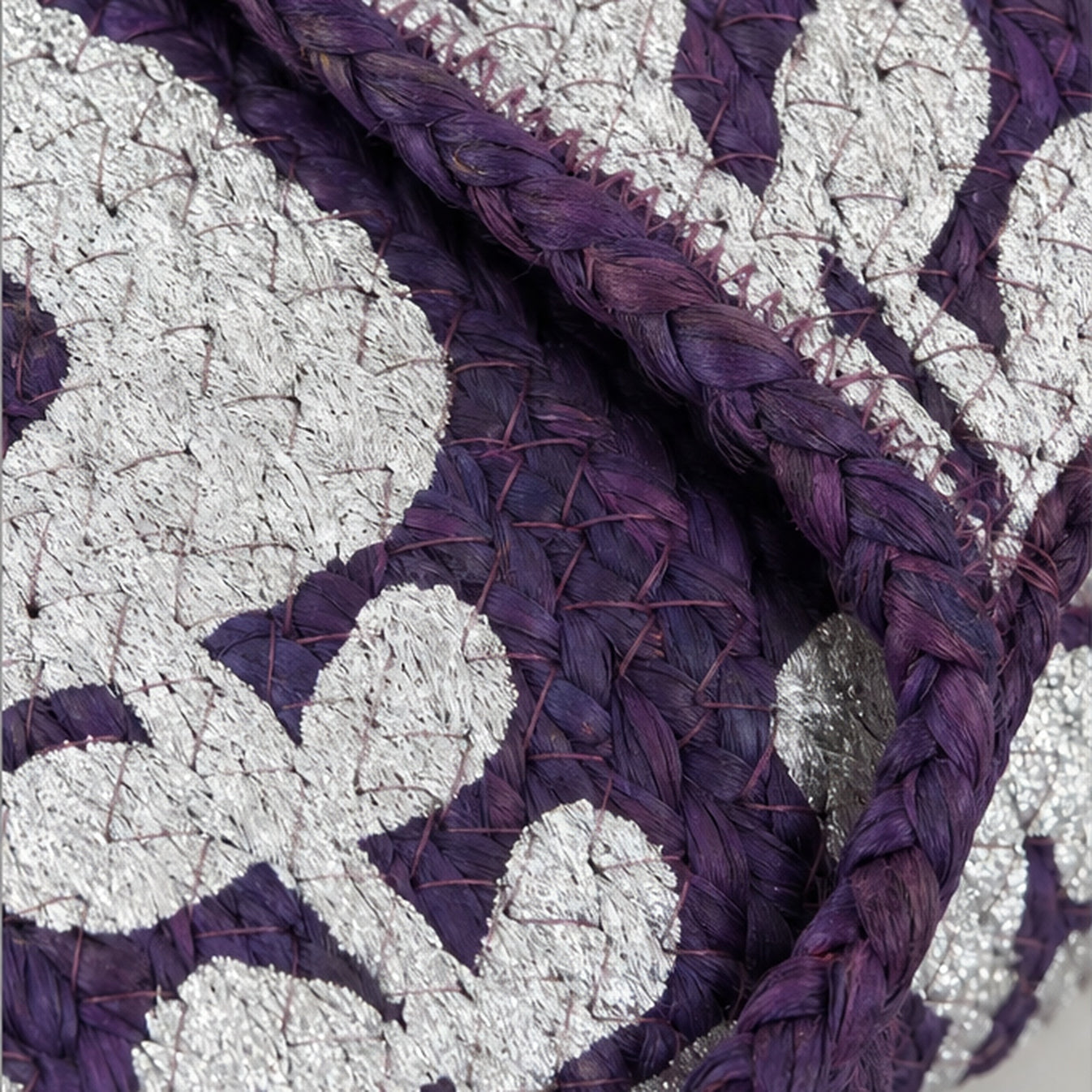 HS crossbody tas Paars Kralen - detail van materiaal en afwerking