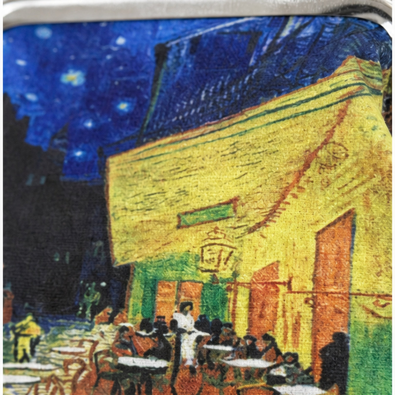 HS portemonnee Van Gogh Cafe Terrace - detail van materiaal en afwerking