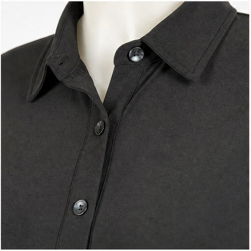 Angelle Milan Blouse - Zwart Effen - detail
