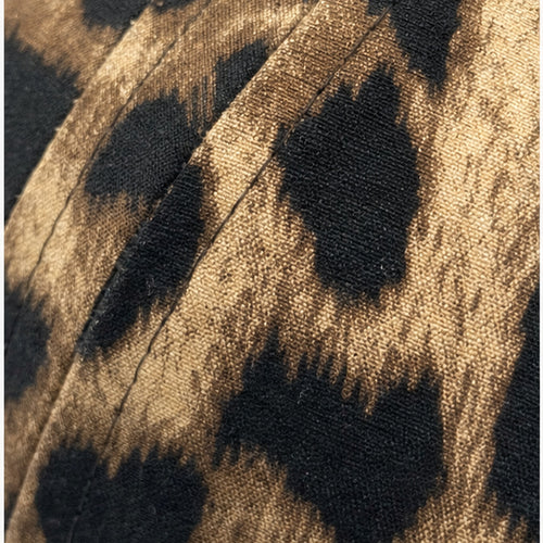 HS petje Bruin Leopard Print - detail van materiaal en afwerking