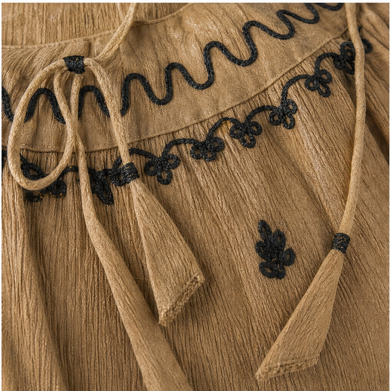 HS Rok Handmade in India - Meerdere Kleuren - Zand - borduursel en stofdetail