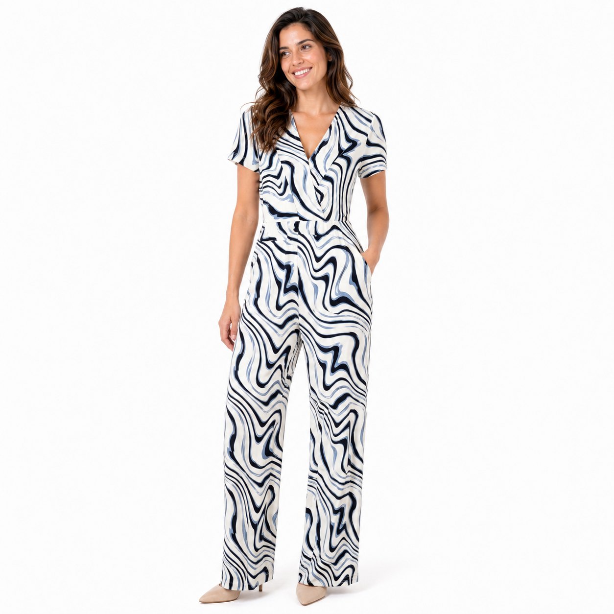 By Swan Jumpsuit - Abstract Wrap - Op model