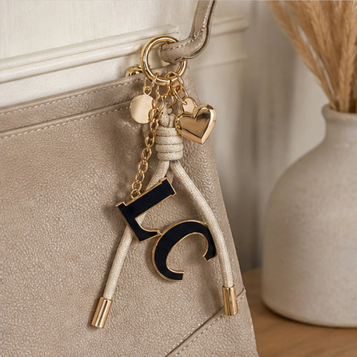 HS Fashion Tassenhanger - Beige design 47 - Beige design 47 - in setting