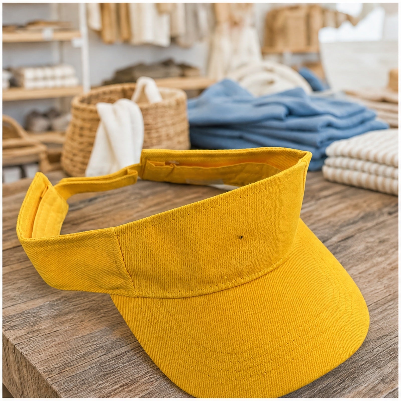 HS Fashion Zonneklep Fashion - Geel - Geel - in setting