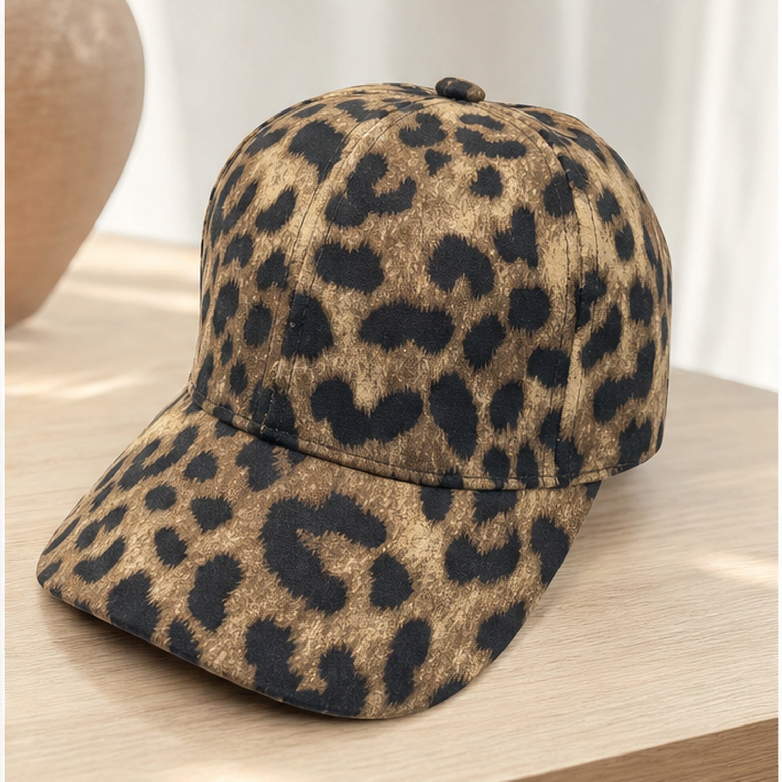 HS petje Bruin Leopard Print - sfeerbeeld