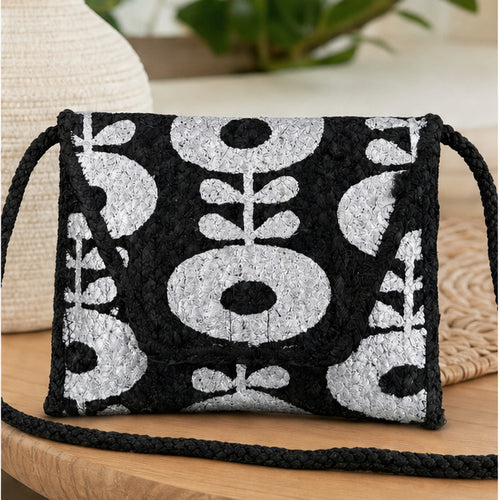 HS crossbody tas Zwart Kralen - sfeerbeeld