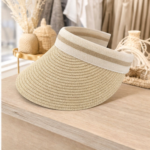 HS Fashion Zonneklep Basic - Beige 09 - Beige - in setting