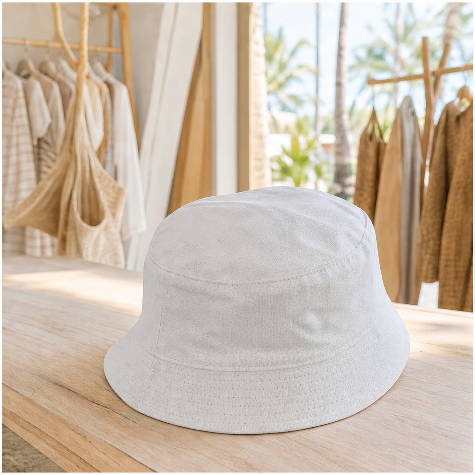 HS Fashion Bucket Hat - Crème - Crème - in setting