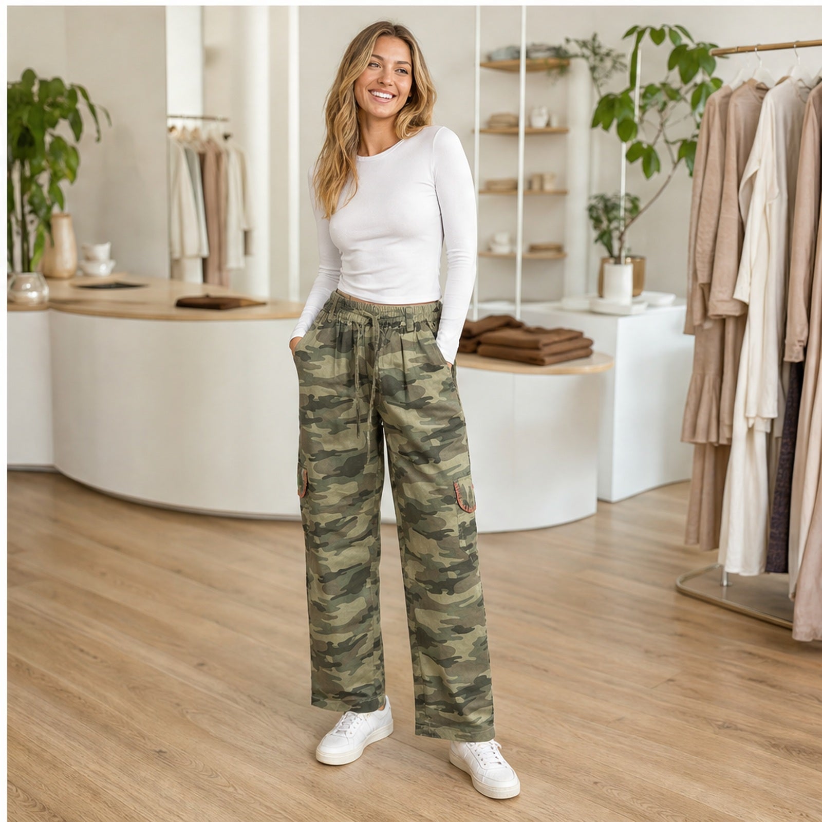 HS Broek One Size - Camo Cargo Recht Model - sfeerbeeld