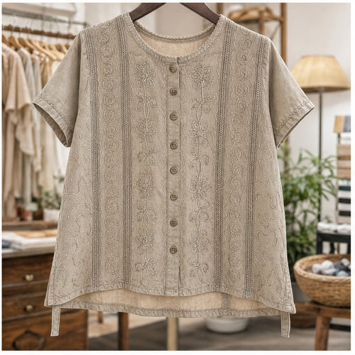 HS Top Handmade India - Meerdere Kleuren - Taupe - sfeerbeeld