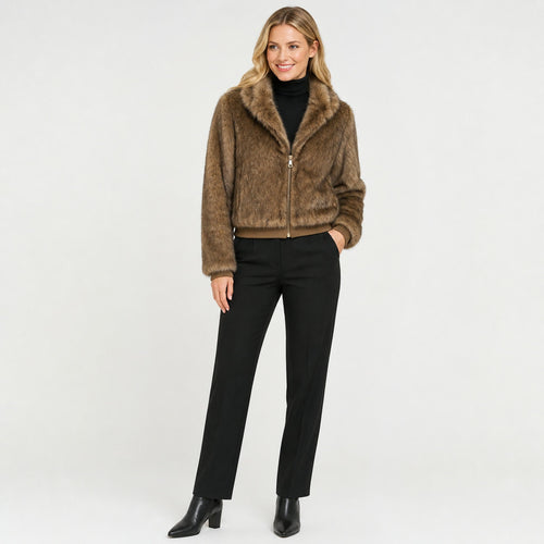 Faux Fur Bomberjas met Elastische Band - One Size