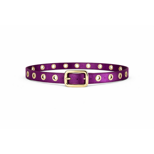 HS Riem - In 10+ Kleuren - One Size (Lange Riem) - Echt Leder - Paars