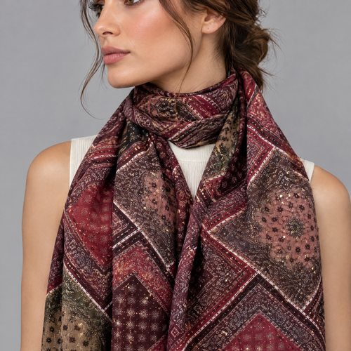 Bandana Sjaal met Goudfolie - 70x180 cm