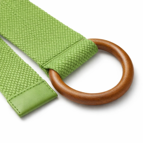 HS Riem - Effen met Houten Gesp - verstelbare pasvorm - 11 kleuren - DETAIL