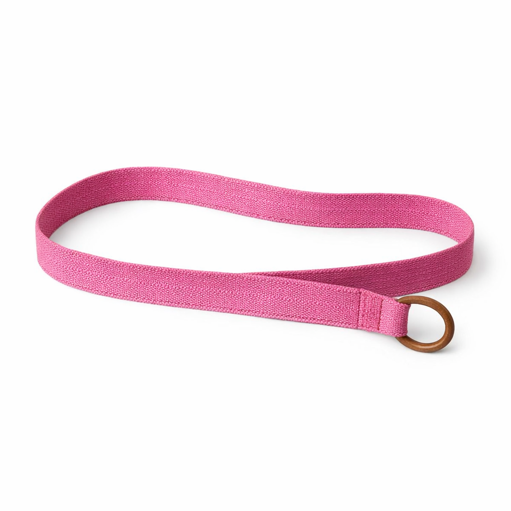 HS Riem - Effen met Houten Gesp - verstelbare pasvorm - 11 kleuren - BACK