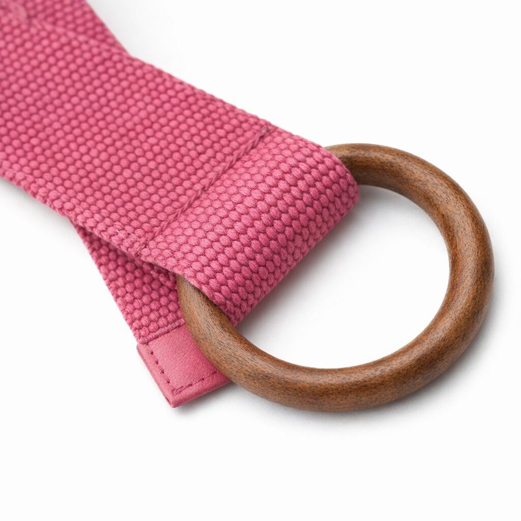 HS Riem - Effen met Houten Gesp - verstelbare pasvorm - 11 kleuren - DETAIL