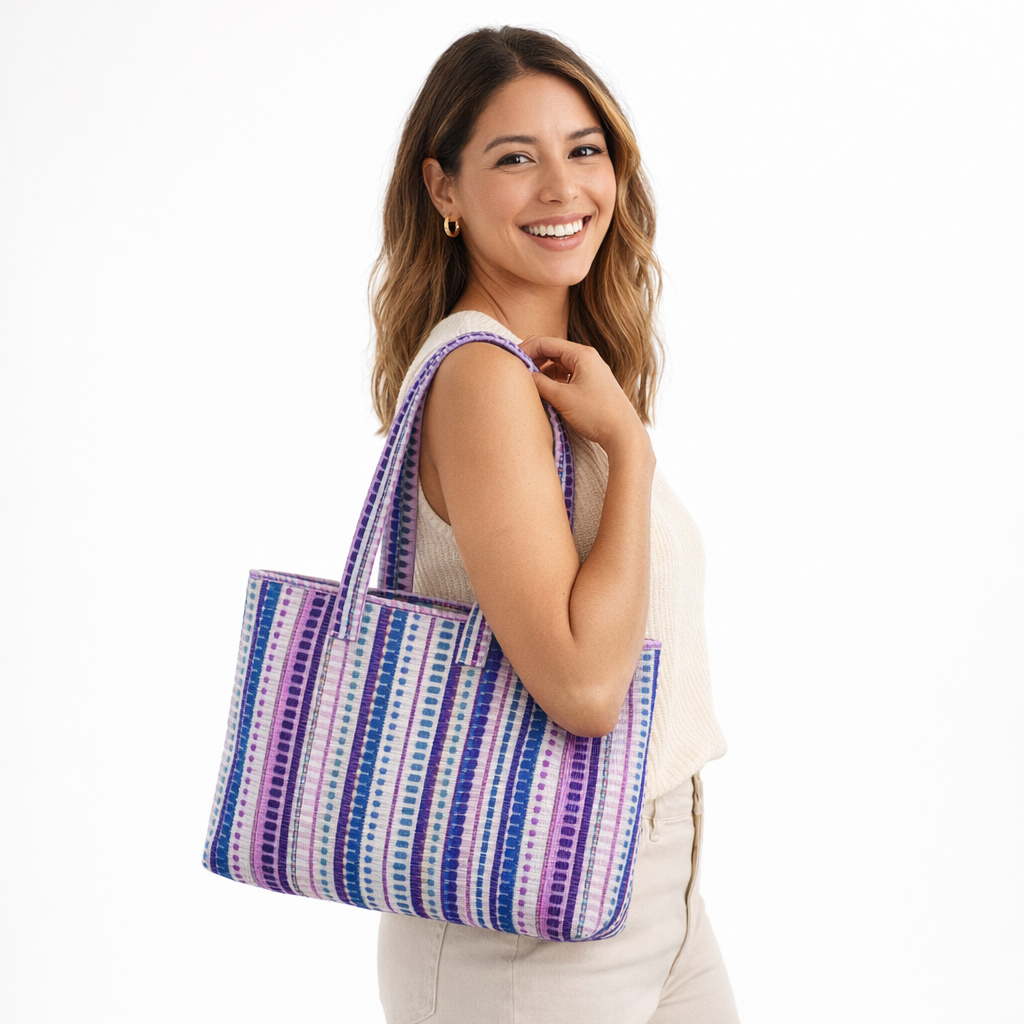 HS Shopper - 100% Katoen - praktisch voor dagelijks gebruik - 6 kleuren - MODEL_FRONT