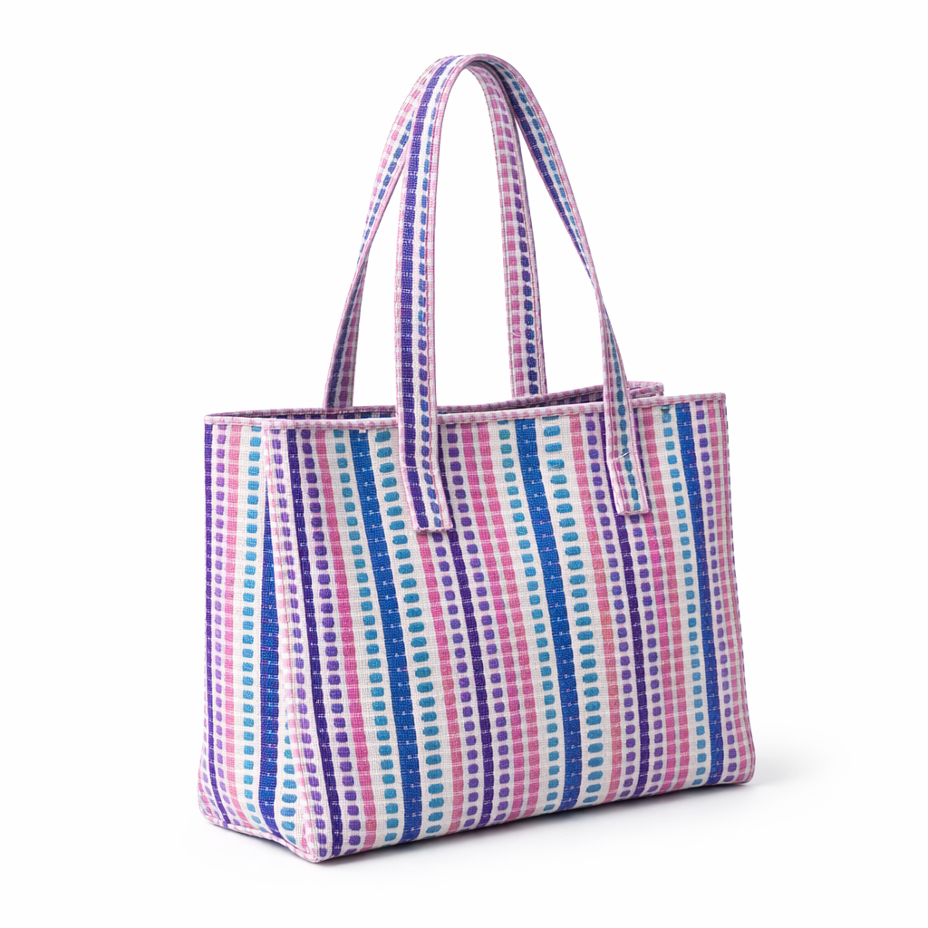 HS Shopper - 100% Katoen - praktisch voor dagelijks gebruik - 6 kleuren - SIDE