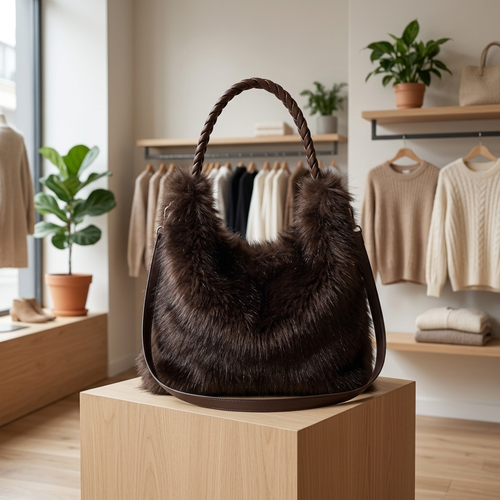 Faux Fur Shaggy Shopper – Model 9201