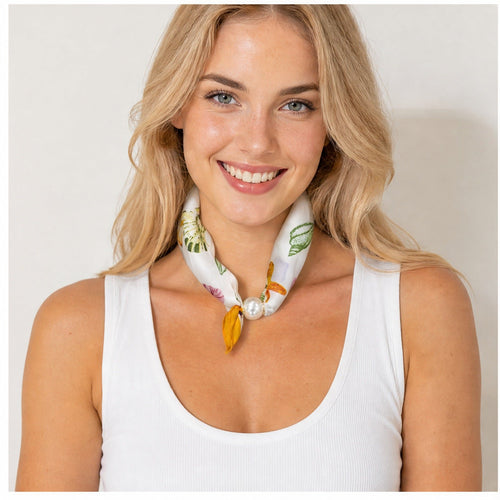 Parelsjaal met Bloemenprint