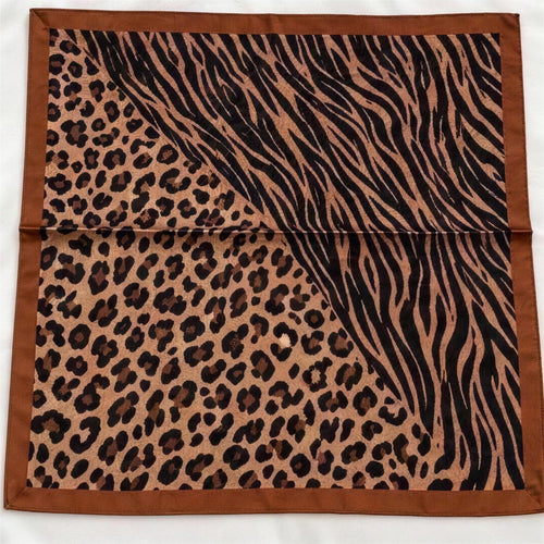 Satijnen Sjaal 70x70 - Luipaard/Zebra
