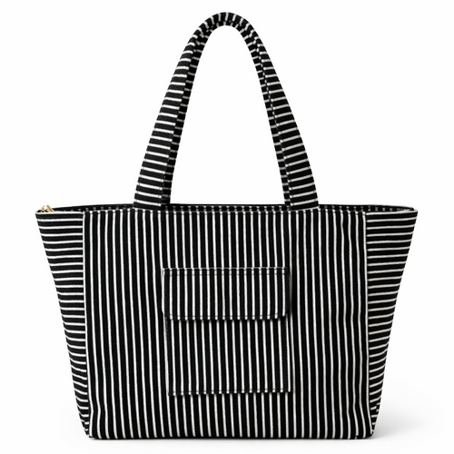 HS Tas - In 5 Kleuren - Big Shopper Badstof - Zwart