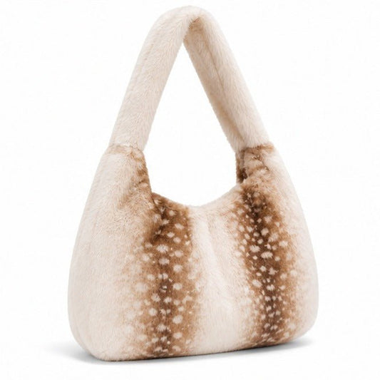 Spotted Faux Fur Schoudertas
