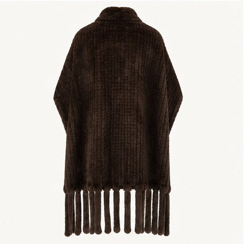 Faux Fur Poncho Sjaal