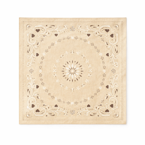 HS Sjaal - 70x70 - Hartje Paisley - Katoen - veelzijdig te stylen - 6 kleuren - 70x70 cm - BACK