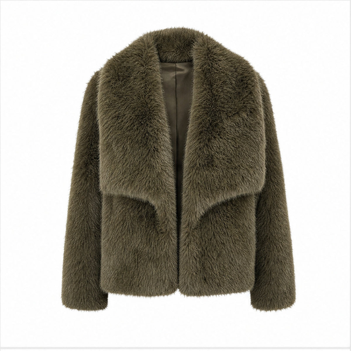 Korte Faux Fur Jas - Lange Mouwen - One Size