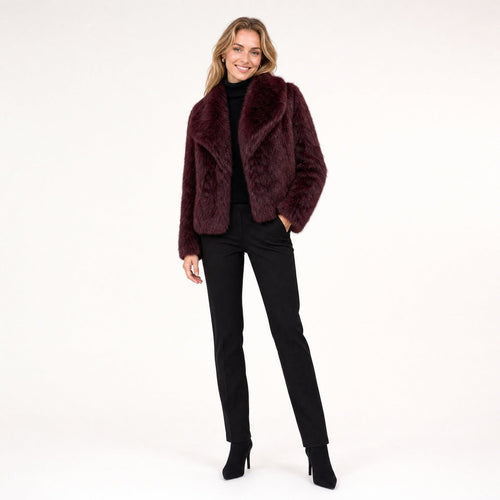 Korte Faux Fur Jas - Lange Mouwen - One Size
