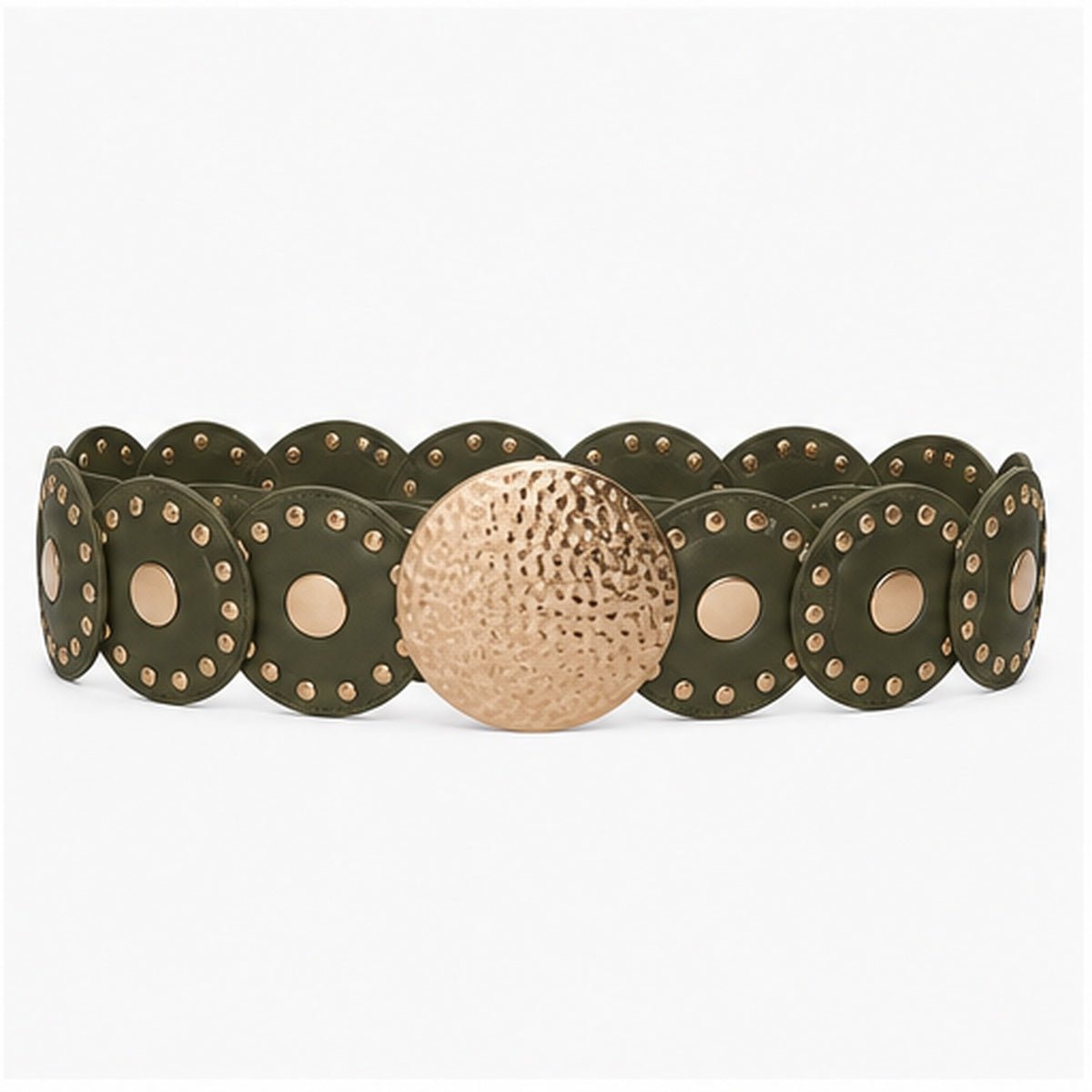 Brede Elastische Riem met Ronde Gesp - One Size