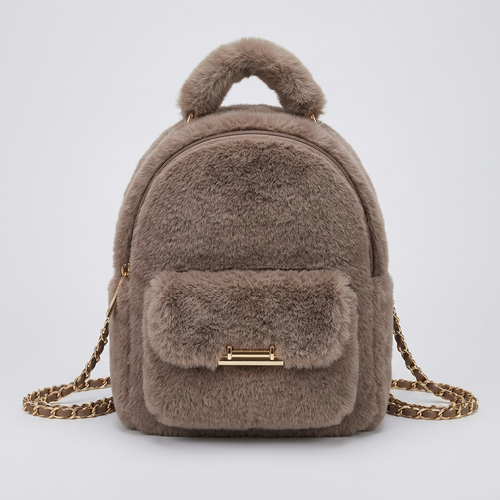 Mini Faux Fur Rugzak - ca. 22 cm