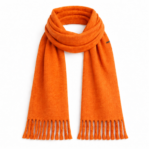 HS Wintersjaal - In 7+ Kleuren - Effen - Wollen look - Oranje
