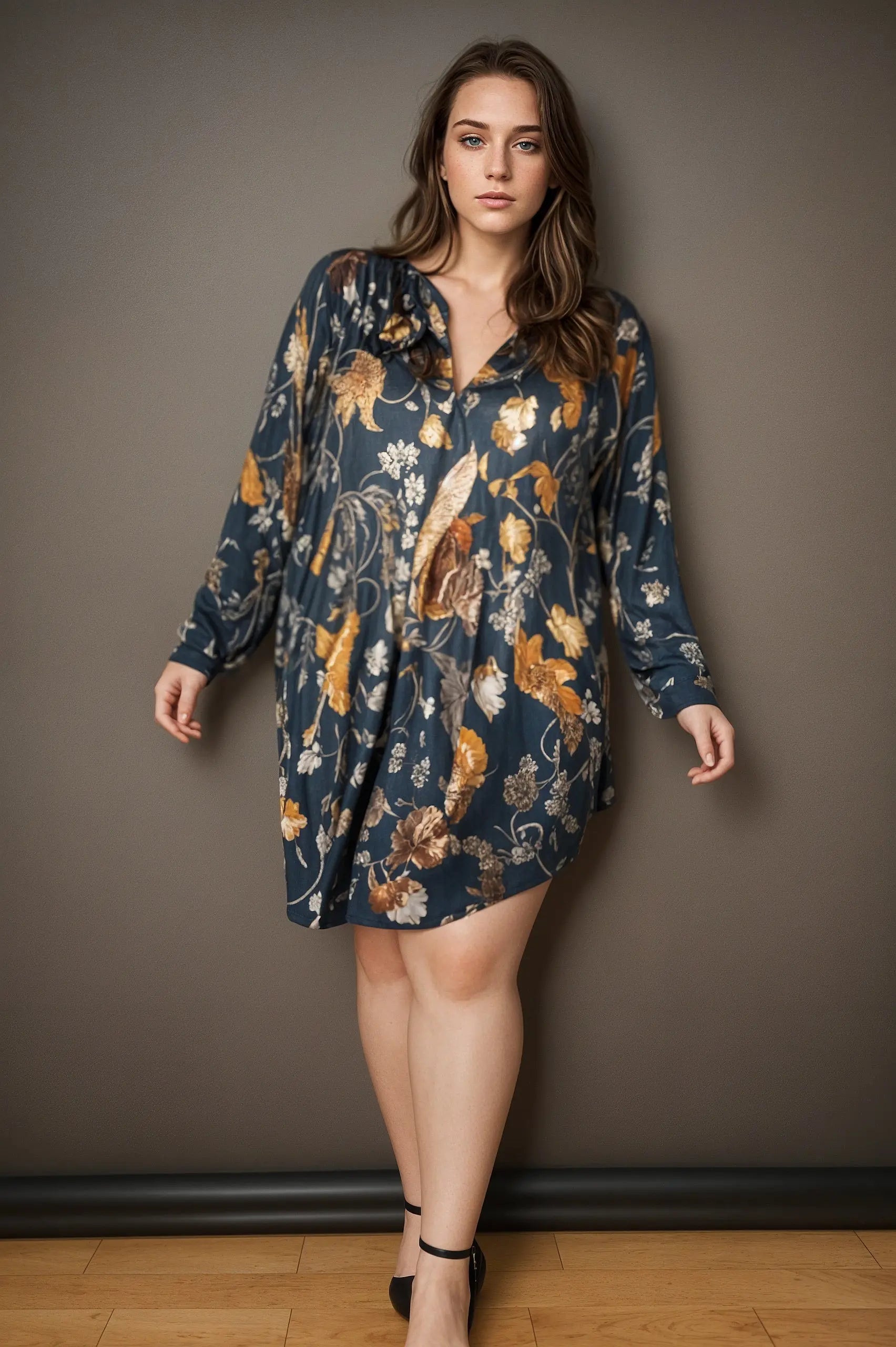 Angelle Milan Damesjurk Plus Size - Soepelvallende Travelstof - Strijkvrij & Machinewasbaar - In 4 Grote Maten! Mapsy B.V