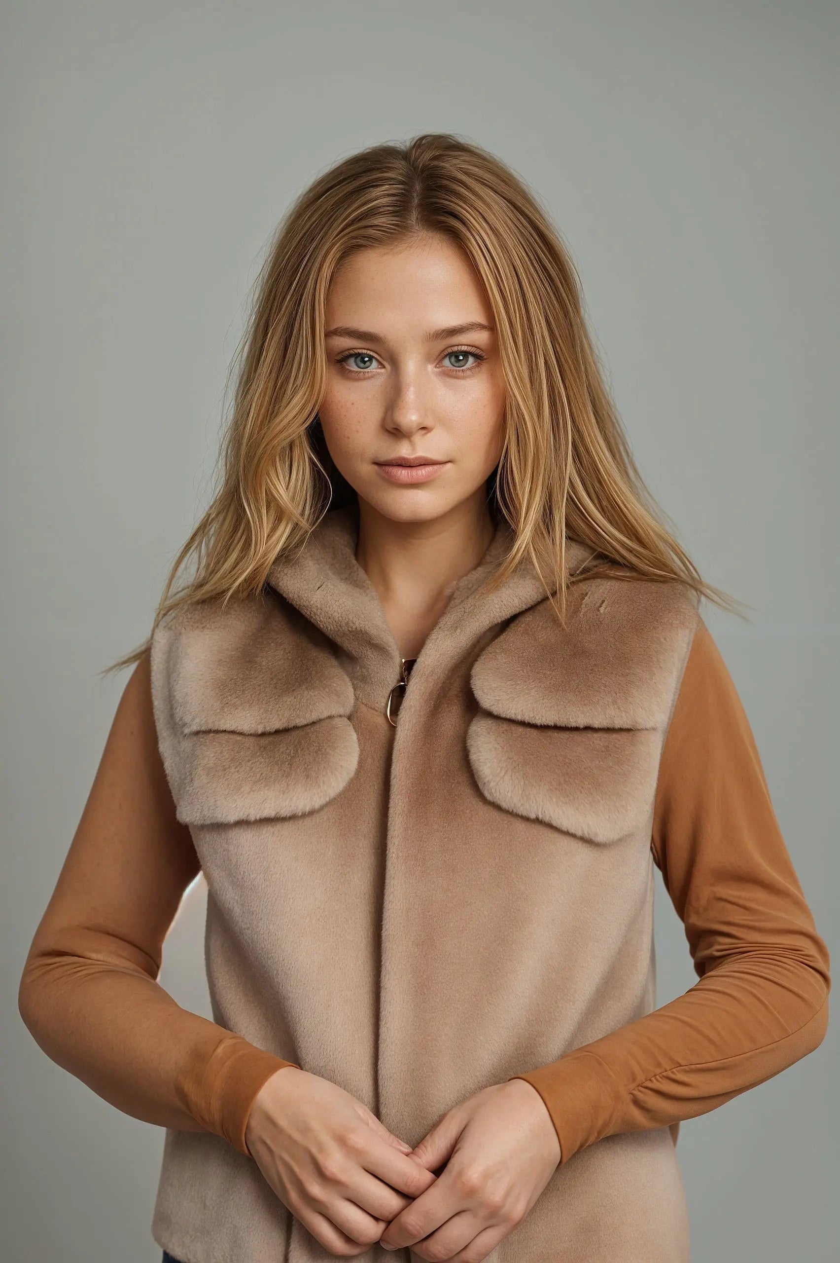 Luxe Faux Fur Beige Bodywarmer - Wintertrend 2024 - Stijlvol en Warm, Beschikbaar in 6 Kleuren Mapsy B.V