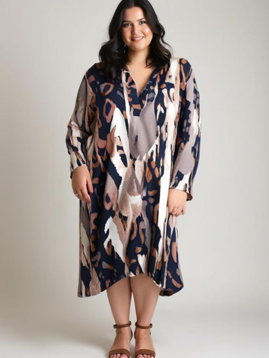 Plus Size Jurk - Soepelvallende Travelstof - Strijkvrij & Machinewasbaar - Mapsy B.V