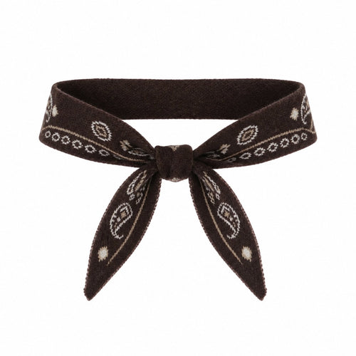 Gebreide Bandanasjaal met Paisleyprint