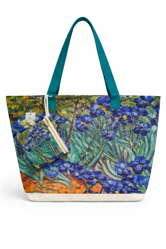 Shopper met Schilderijprint en Mini-tasje