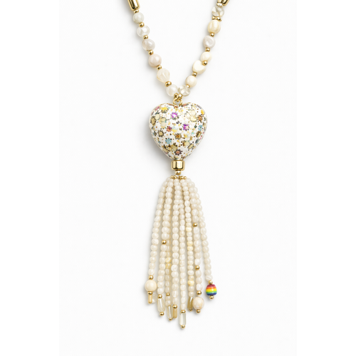 HS Lange Ketting - In 5+ Kleuren - Hartje - Creme
