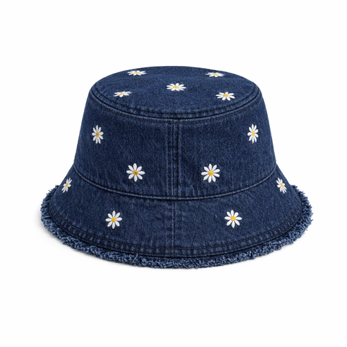 HS Buckethat - Margrietjes - zomerse accessoire - 5 kleuren - BACK