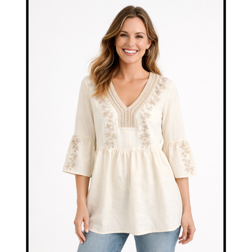 HS Zomertop - Free Size - comfortabele pasvorm - 2 kleuren - MODEL_FRONT